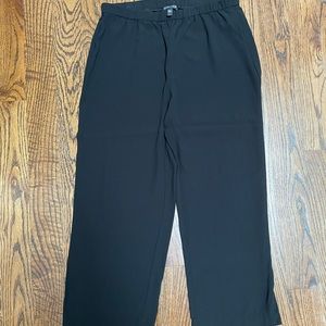 Eileen Fisher straight crop silk pants